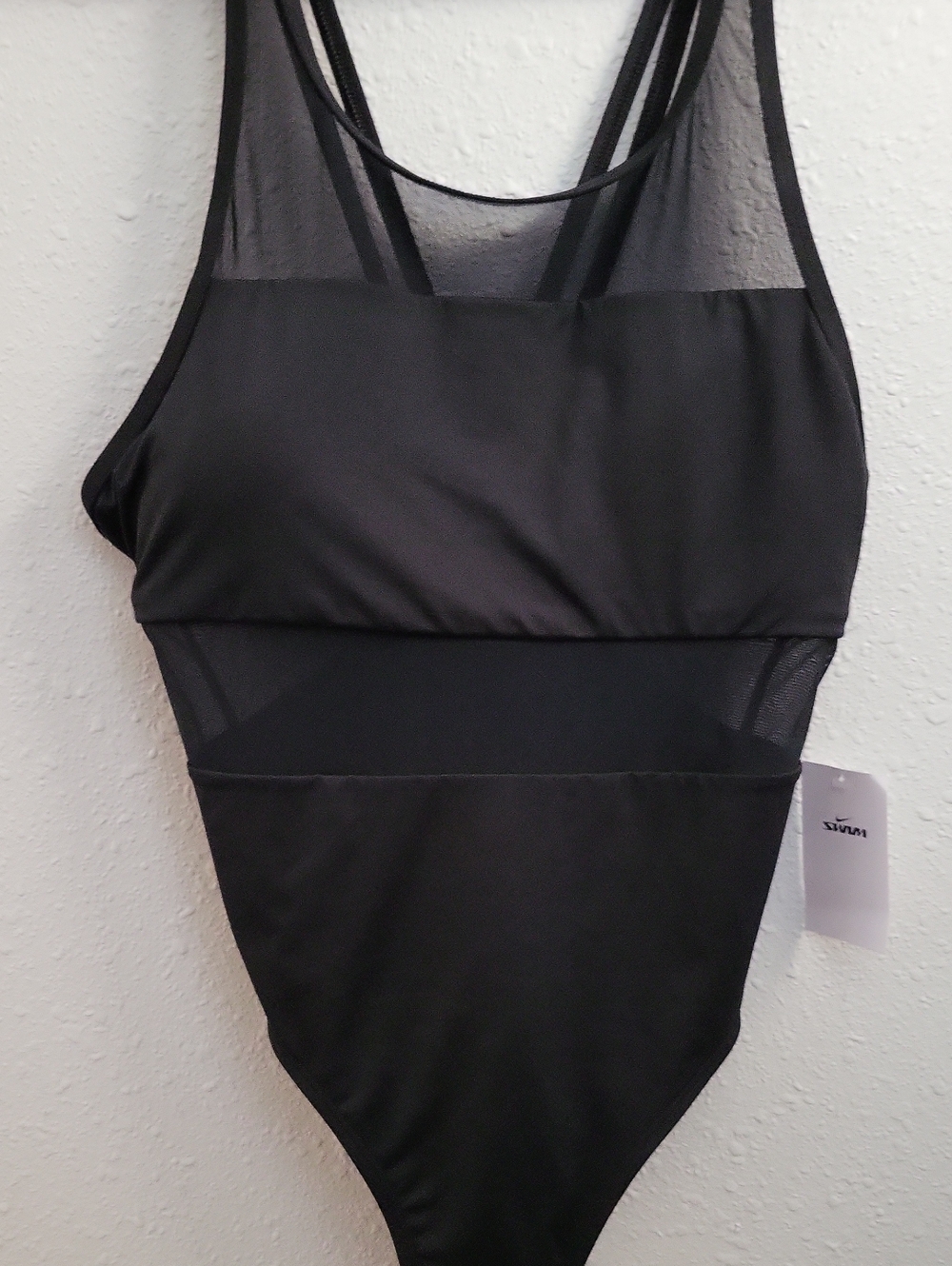 NWT Nike Black Mesh-Panel Bodysuit